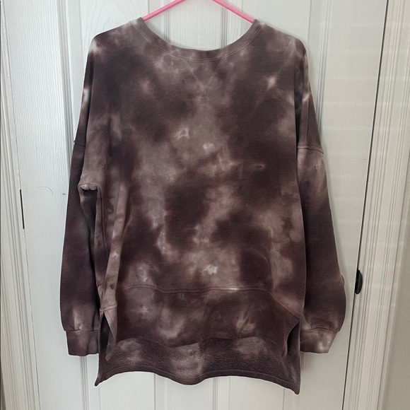 Universal Thread Sweaters - Universal Thread Mauve Tie-Dye Pullover Sweatshirt